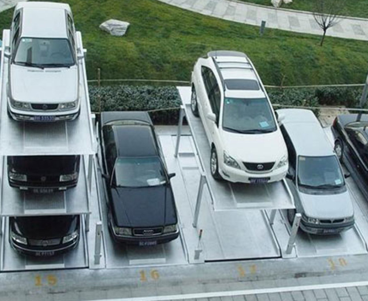 张家港机械停车设备负二正一三层地坑式简易升降立体车库
